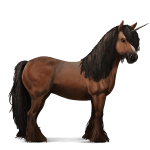 jezdecký jednorožec mustang ryzák
