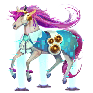 jezdecký jednorožec american paint horse hnědák tovero 