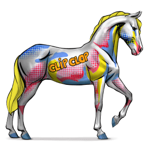 božský kůň pop art